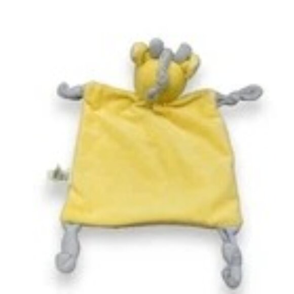Baby Giraffe Security Lovey Plush Yellow Gray Knotted Sewn Eyes Rattle Toy Gift - Picture 2 of 5